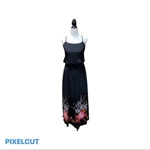 DKNY silk halter maxi dress